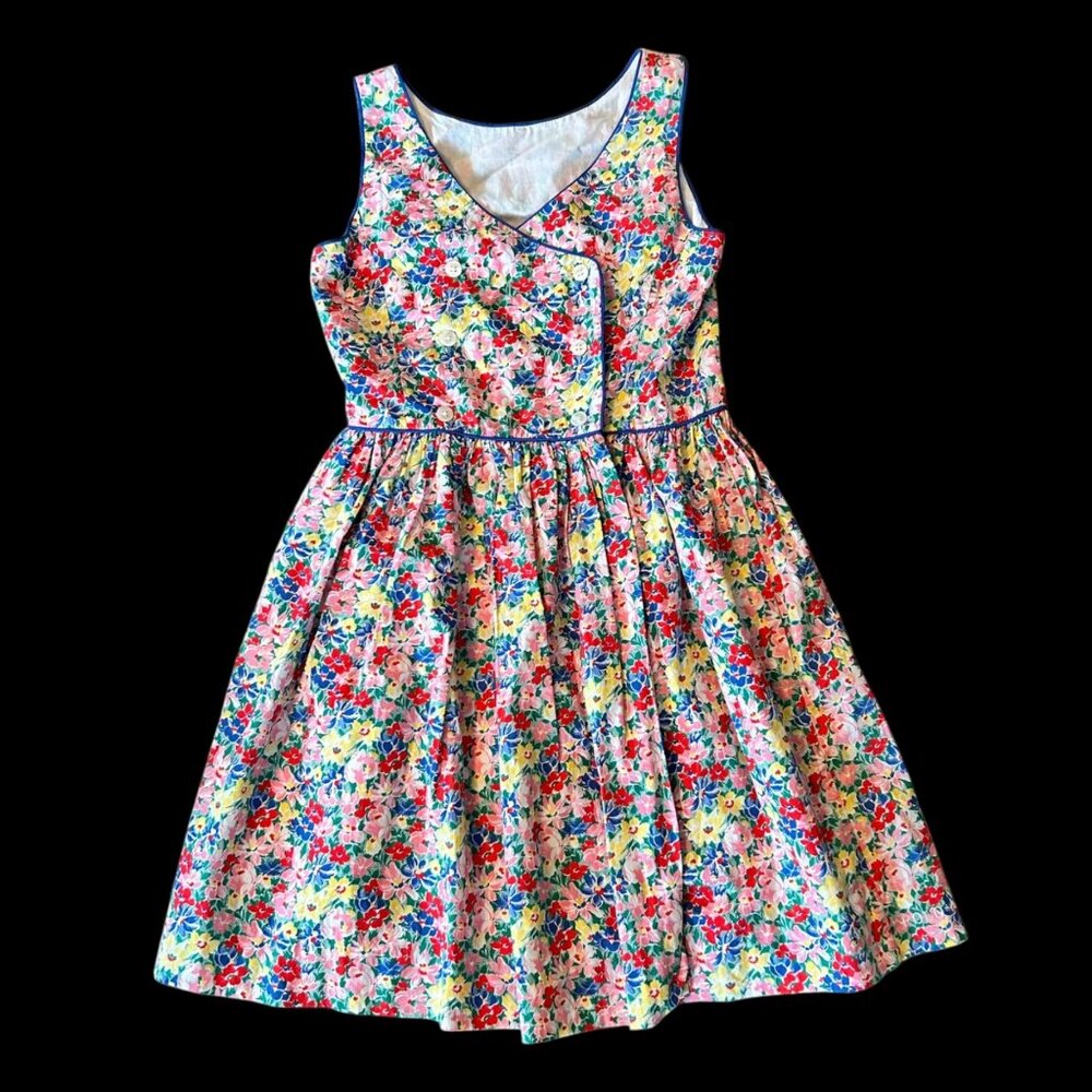 Polo Ralph Lauren All Over Novelty Floral Vibrant Wrap Dress 14